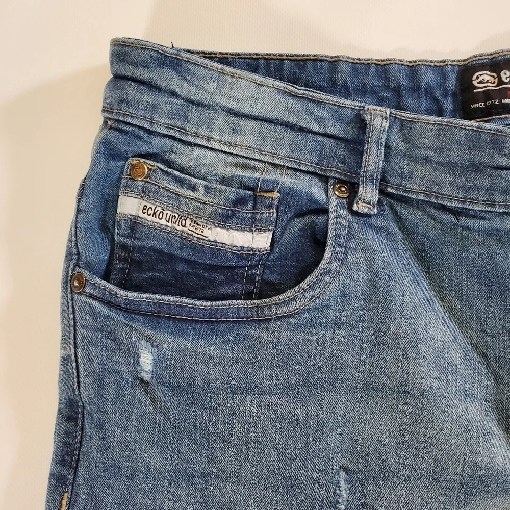 7468 * Ecko Unltd. Skinny Jeans Medium Wash Denim Size 36x30